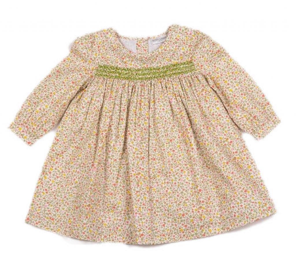 All About Emma  5050750040851 AA3851 Smocked Floral Dress (12-24 months)