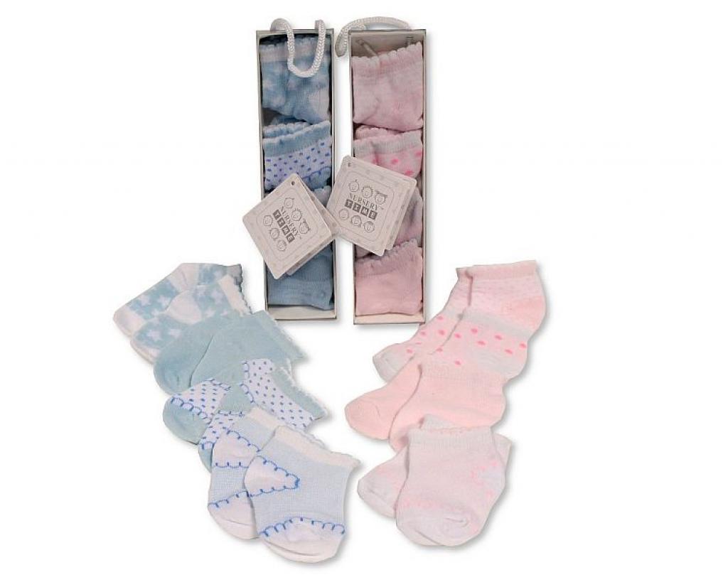 Nursery Time Bw-61-2180 503532061180 8 NTB61-2180 Four Pack Sock (0-6 months)
