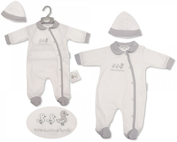 My Little Chick Bis-2099-2210 5035320422107 ML2099-2210 "Little Duckling" All in One with Hat (NB-3m)