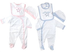 Angel Kids  5038579012495 AK1249 "Little Star" Three Piece Layette Set (singles)