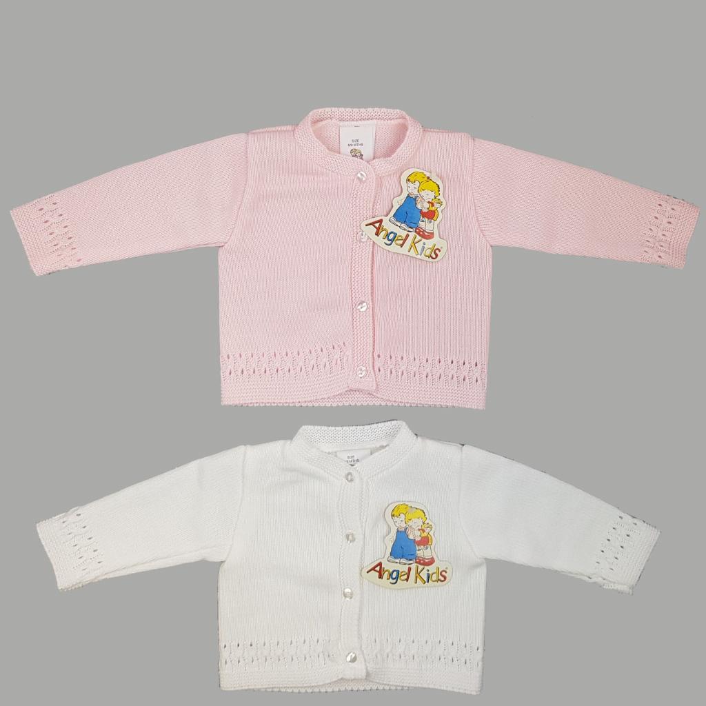 Angel Kids  * AK1355 Round Neck Cardigan (0-9 months)