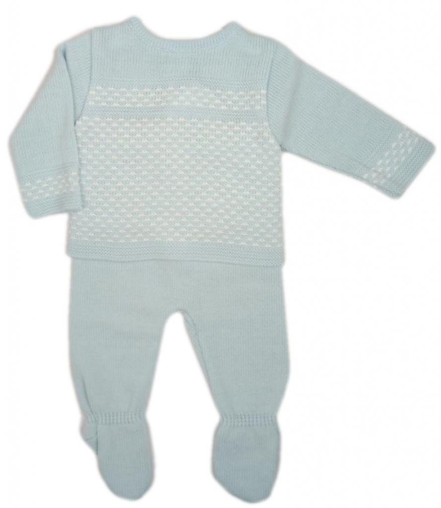 Angel Kids  * AK1406 Knitted "Dotty" Two piece (0-6 months)