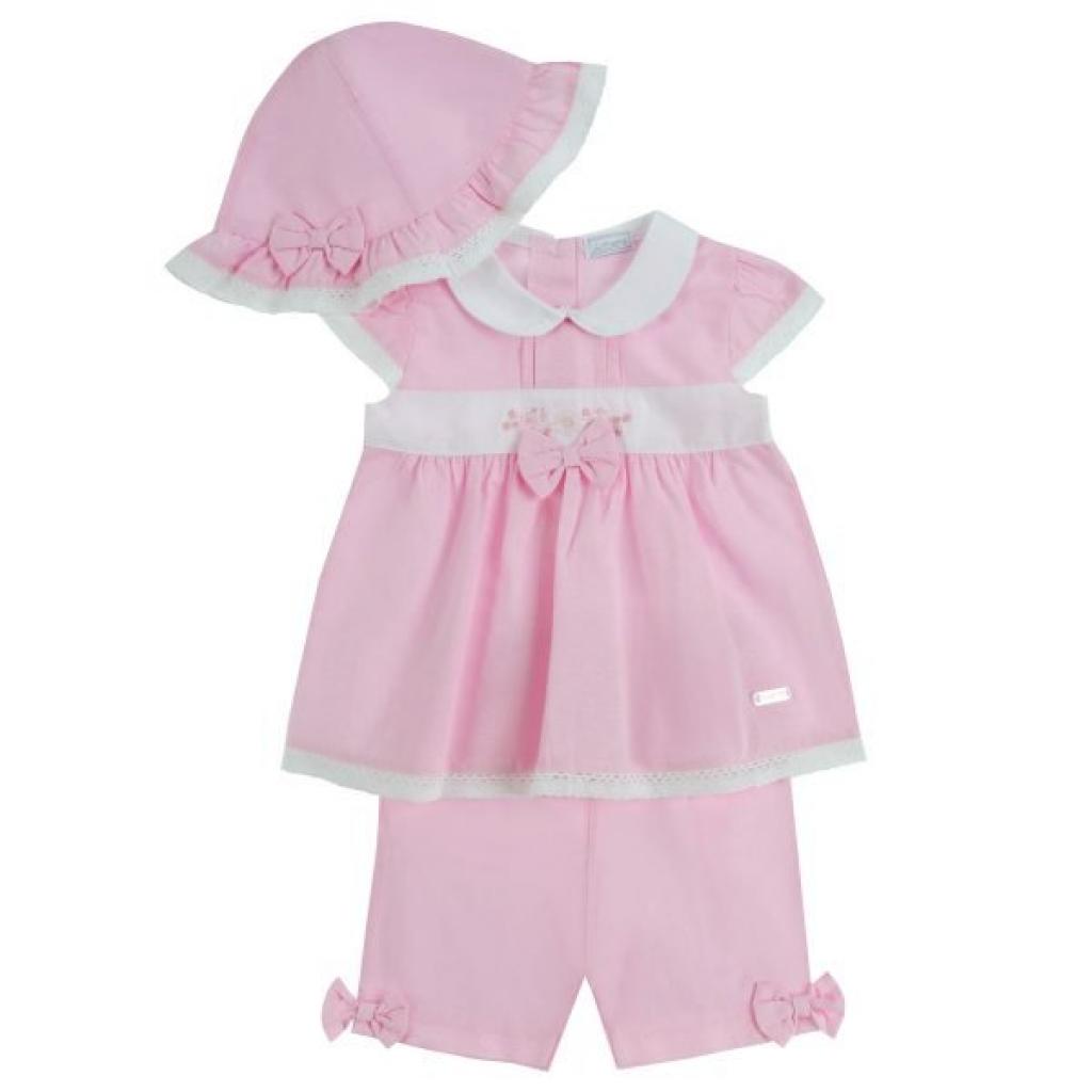 Amore By Kris X Kids 4013B  AM4013B "Bow and Flowers" Three Piece Set (9-24 Months)