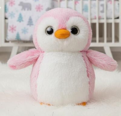 AU73887P  PomPom Penguin Pink 15cm 