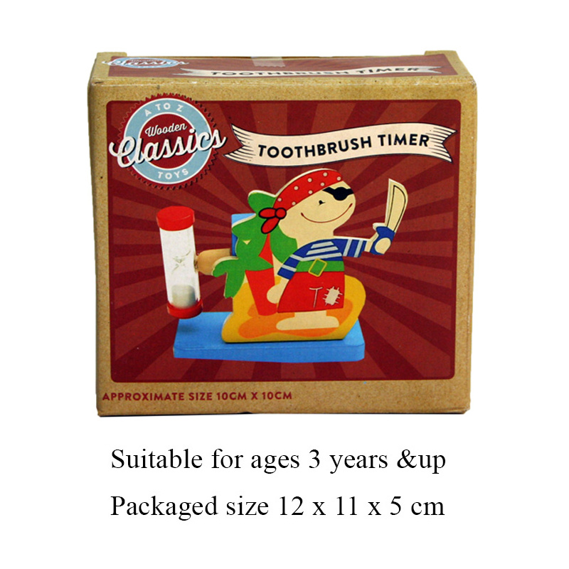   5012866625087 AZ62508 Wooden classic pirate toothbrush timer