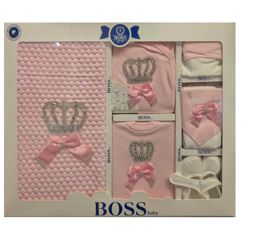 BOSSBaby   BBCC10030P  10 Piece boxed  Gift Set "Sparkle Crown" Pink