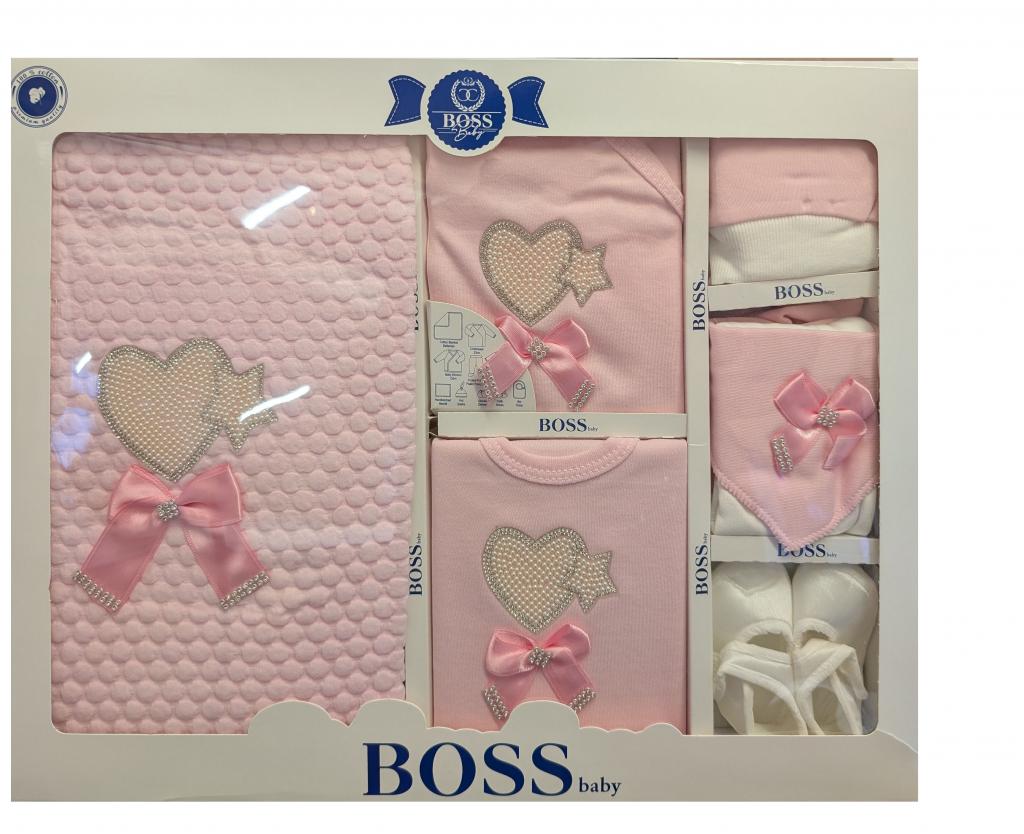 BOSSBaby   BBCC10033P  10 Piece boxed  Gift Set "Sparkle heart" Pink