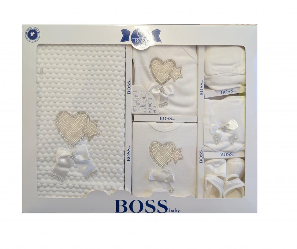 BOSSBaby   BBCC10033W  10 Piece boxed  Gift Set "Sparkle heart" White