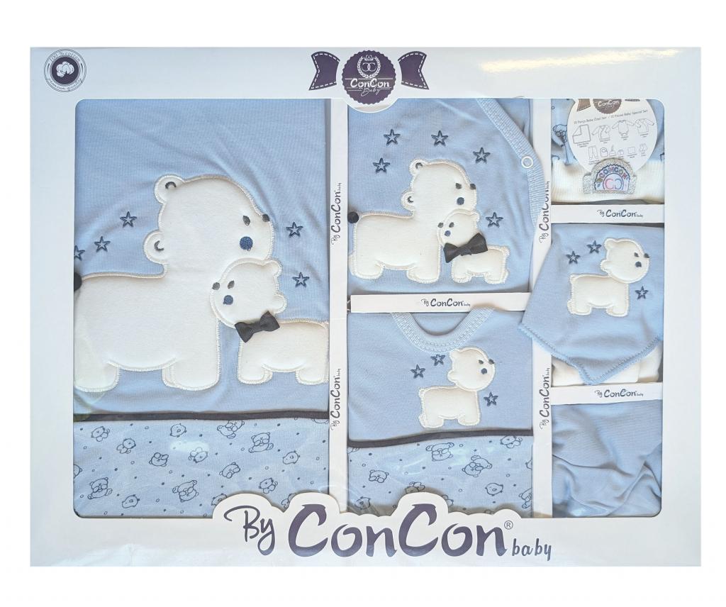 ConCon Baby   CBCC1620-S  10 Piece boxed  Gift Set "Bear " Sky