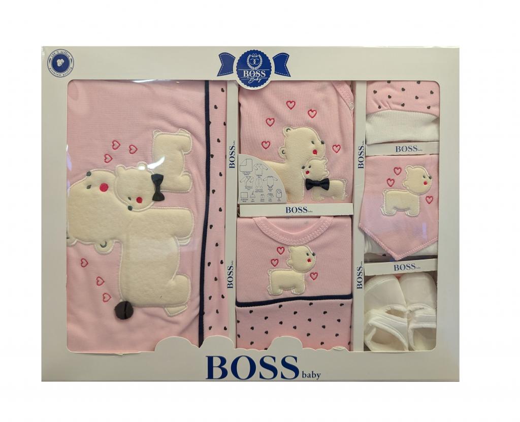 BOSSBaby   BBCC1620P  10 Piece boxed  Gift Set "Bear " Pink