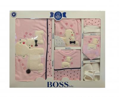 BOSSBaby   BBCC1620-PP  10 Piece Boxed  Gift Set "Bear " Pink (0-3 months)