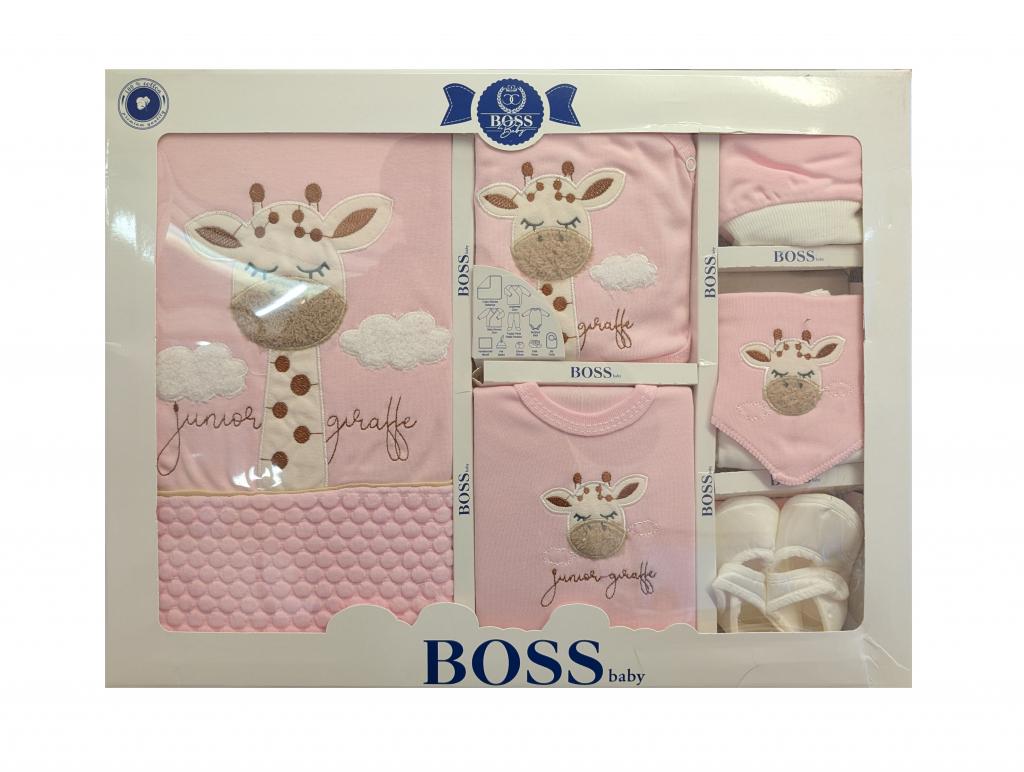 BOSSBaby   BBCC1628P  10 Piece boxed  Gift Set "Giraffe" Pink