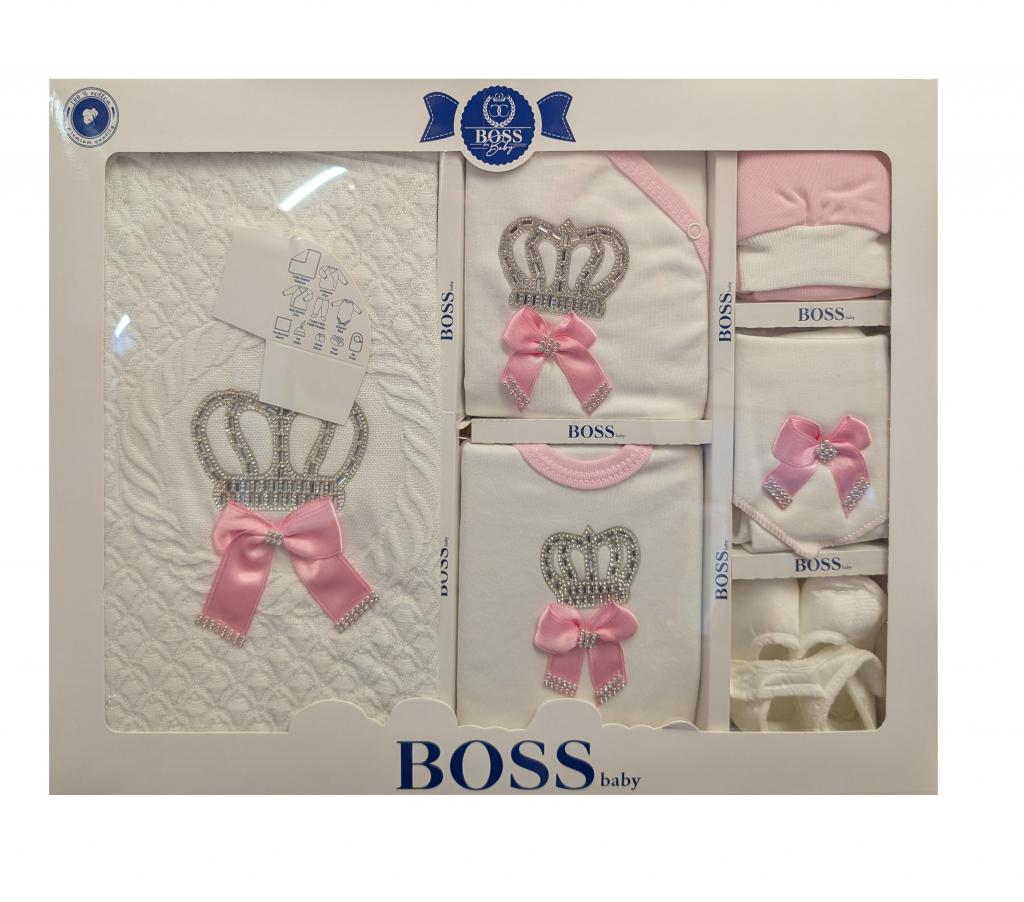 BOSSBaby   BBCC557IP  10 Piece boxed  Gift Set "Sparkle Crown" White &Pink