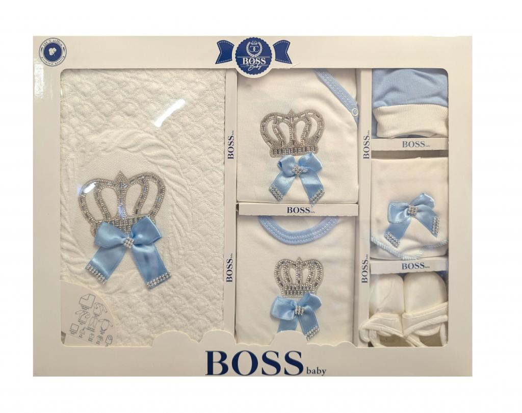 BOSSBaby   BBCC557IS  10 Piece boxed  Gift Set "Sparkle Crown" White &Sky