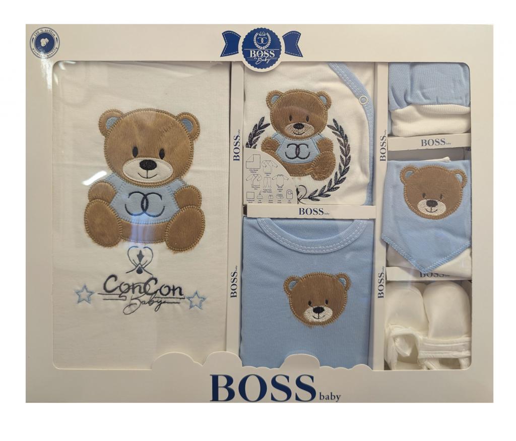 BOSSBaby   BBCC705IS  10 Piece boxed  Gift Set "Teddy" White &Sky