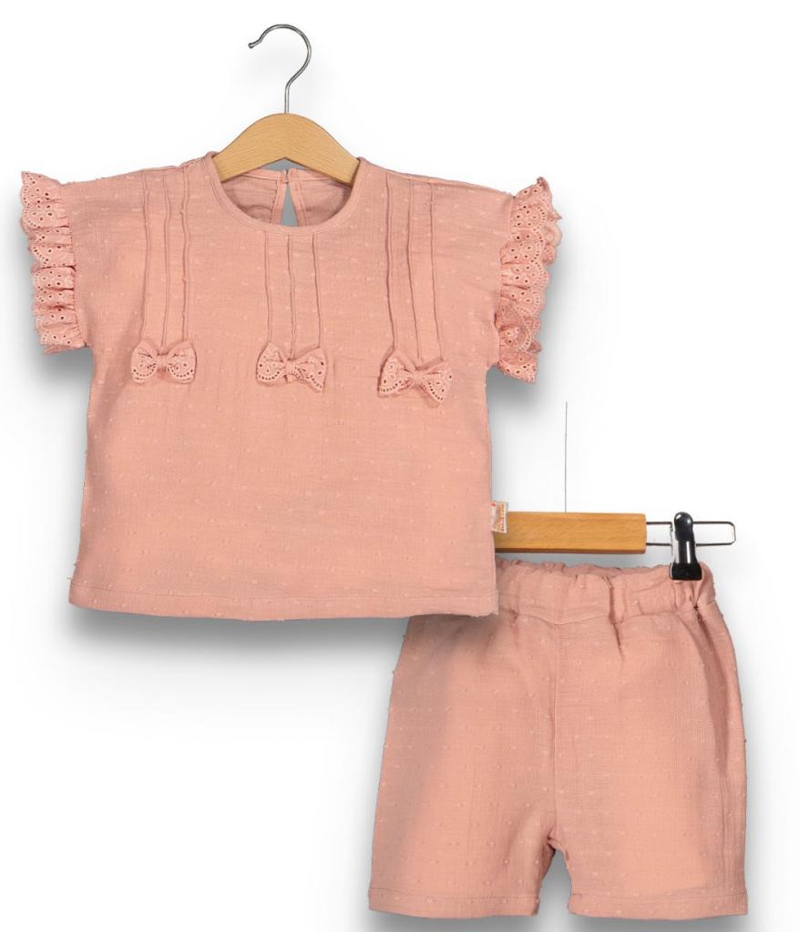 Beyaz Baby Collection 2210 8678678661101 BE2210DP Dusky Pink Shorts Set ( 6-24 months)
