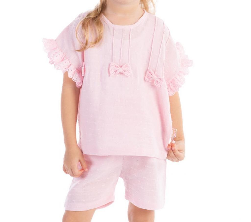Beyaz Baby Collection 2210 8678678661101 BE2210P Pink Shorts Set ( 6-24 months)