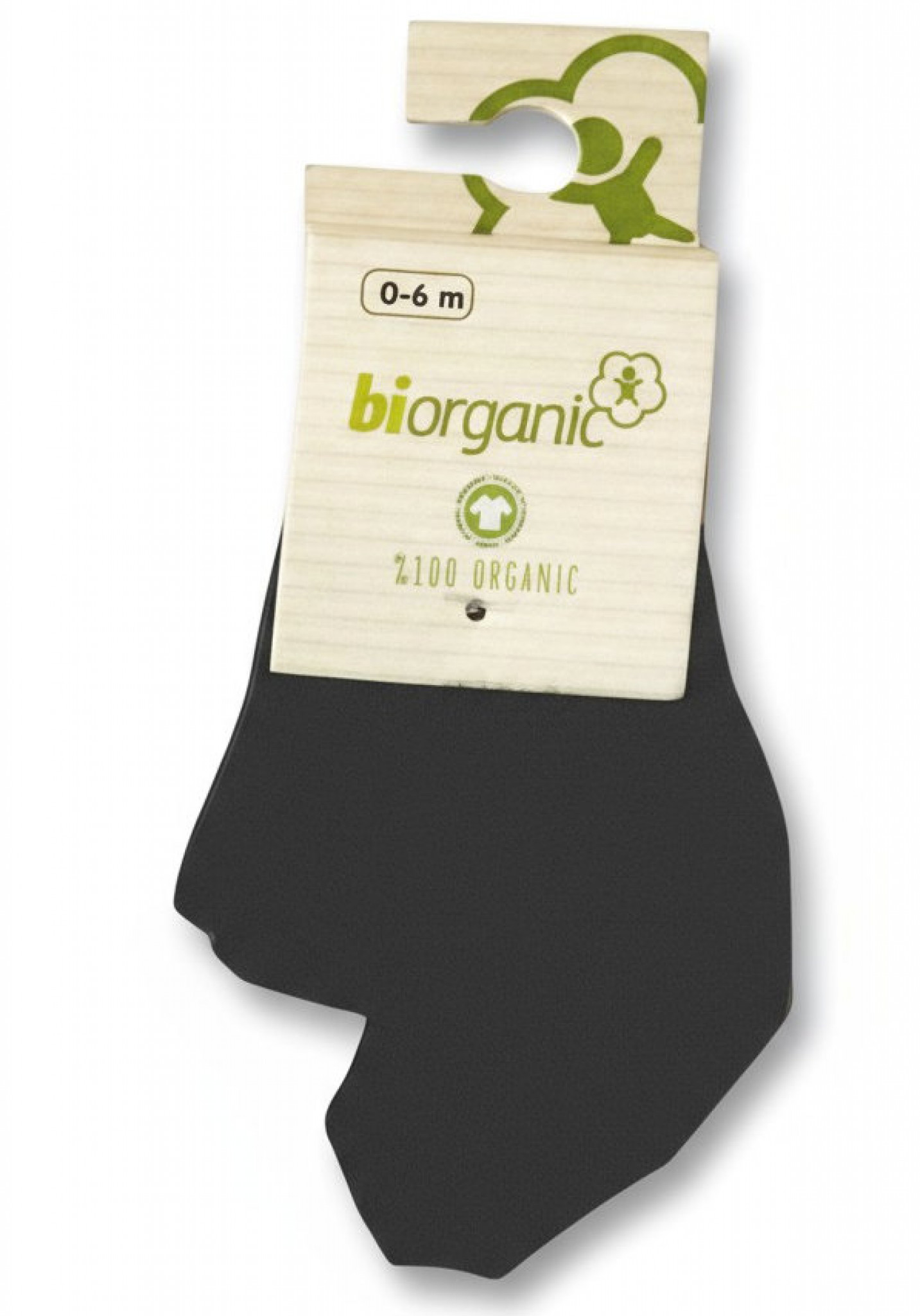 BiOrganic China 8680767146924 BI68389Bl-B Black Organic Sneaker Socks (12-18 months)