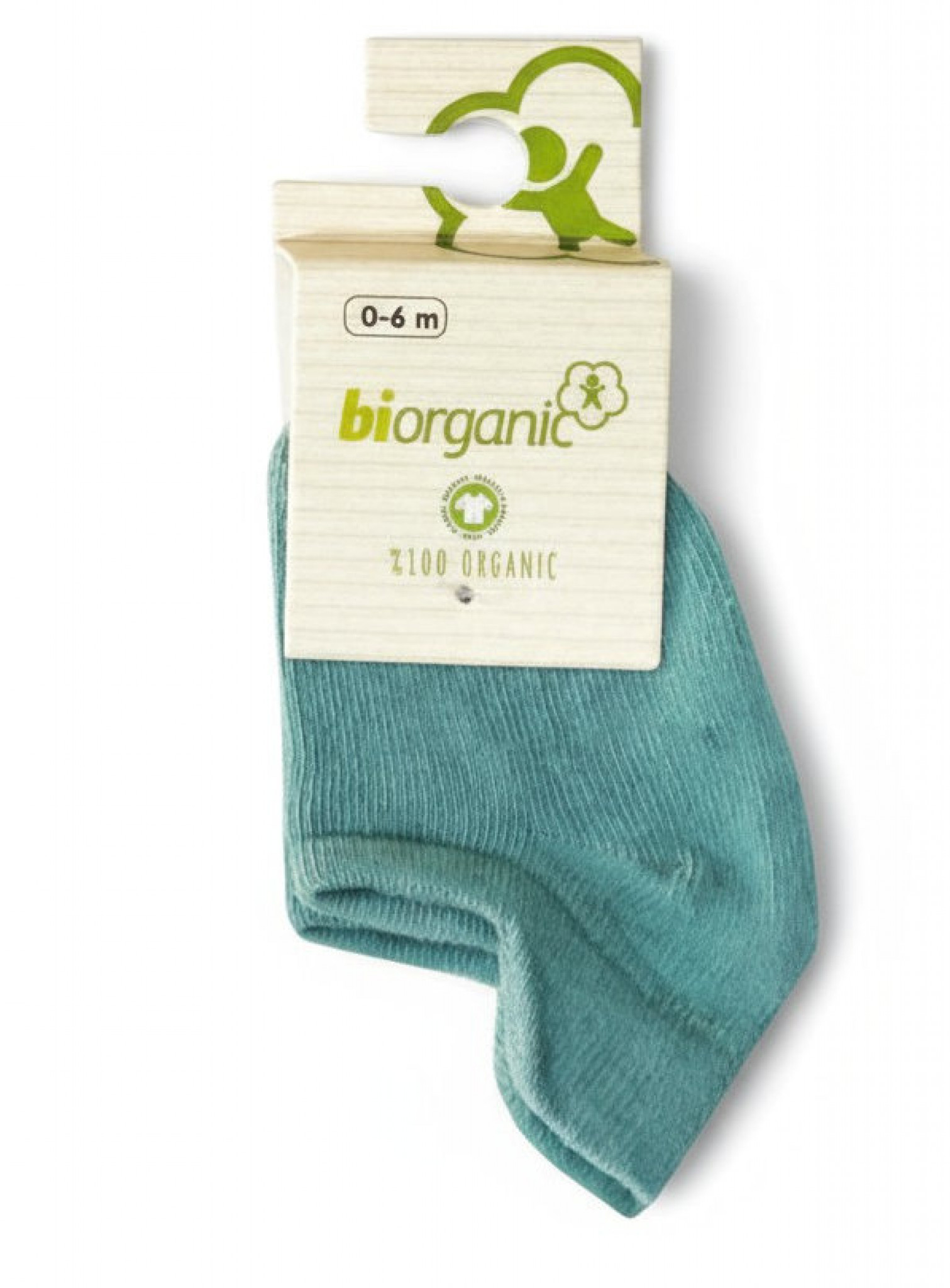 BiOrganic China 8680767146924 BI68389SG-B Sage Green Organic Sneaker Socks (12-18 months)