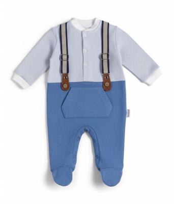 Bello Joy  1020018032595 BJ3250B Blue Braces All In One (0-9 months)