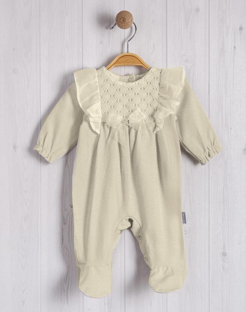 Bello Joy  1020018032595 BJ3252-E Ecru Lace all in one (0-9 months)
