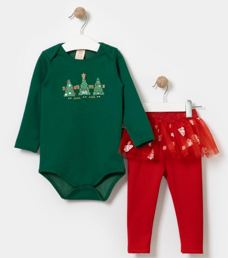 Bupper Kids China 3637454123084 BK23509G Christmas tree outfit  ( 6-18 months)