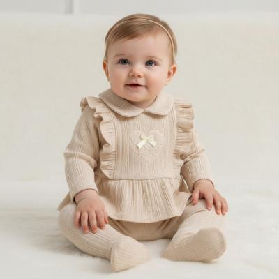BK24133B  Ecru Lace Heart Two Piece  (3 -9 months)