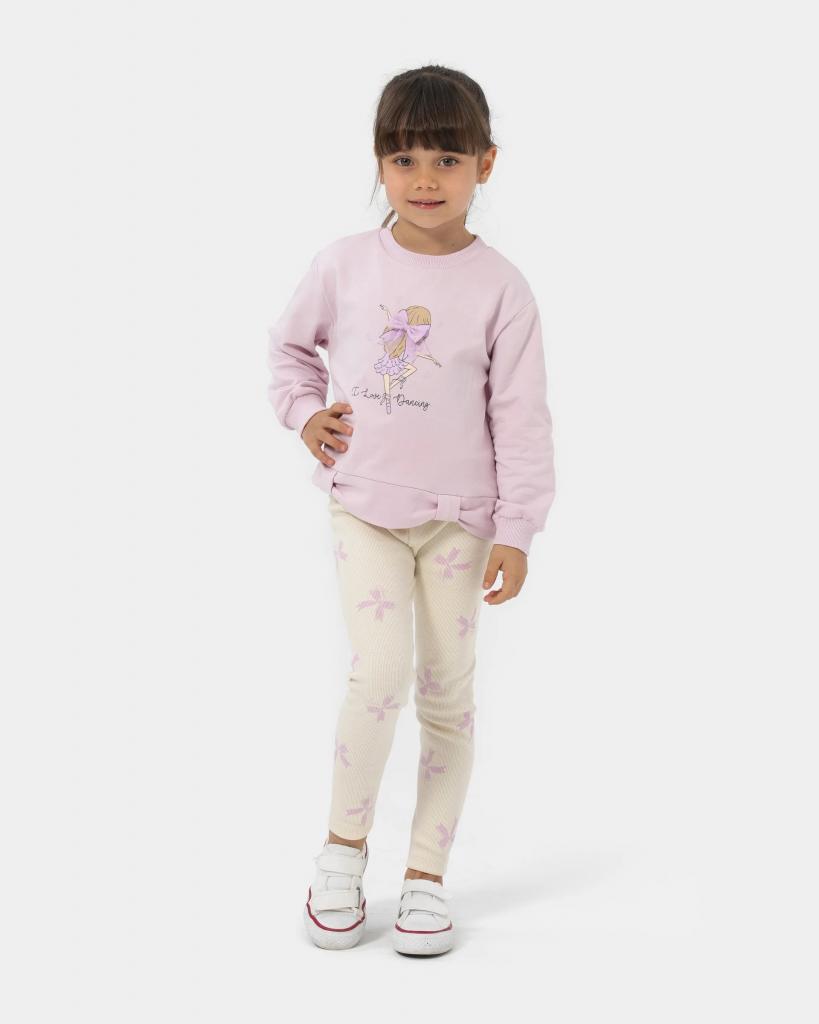 Bupper Kids 25113 3637454134424 BK25113-L "Dancing " Lilac Bow Outfit (1-4 years)