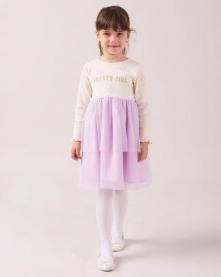 Bupper Kids 25515 * BK25515L Lilac Bow Dress  (2-6 years)