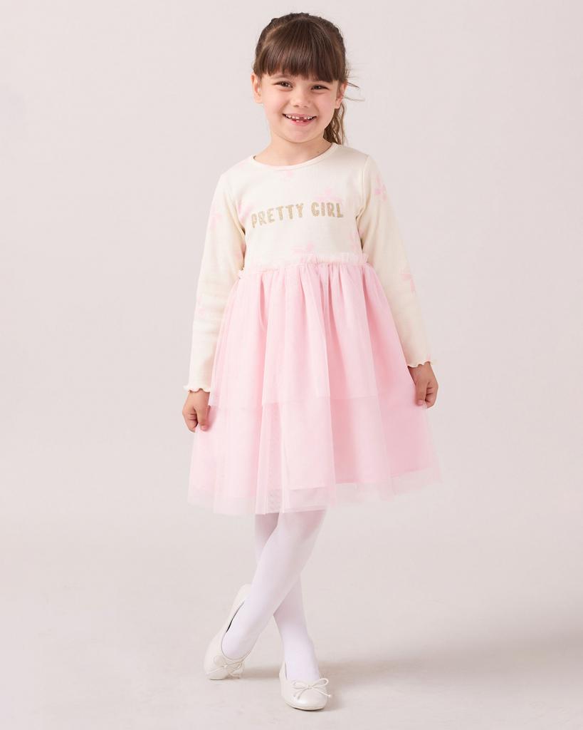 Bupper Kids 25515 * BK25515-P Pink Bow Dress  (2-6 years)