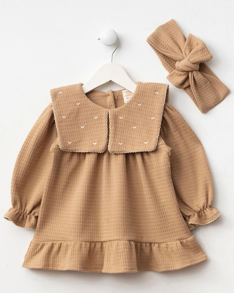 Bupper Kids 25524 * BK25524-Co Coffee Heart Embossed Dress Set (6-24 months)