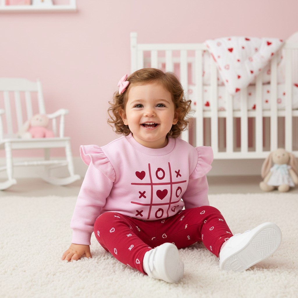 Bupper Kids   BK26201R Noughts & Crosses Top & Bottoms (9-24 months)