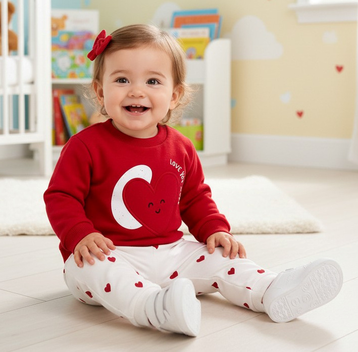 Bupper Kids   BK26207R Smile Top & Bottoms (9-24 months)