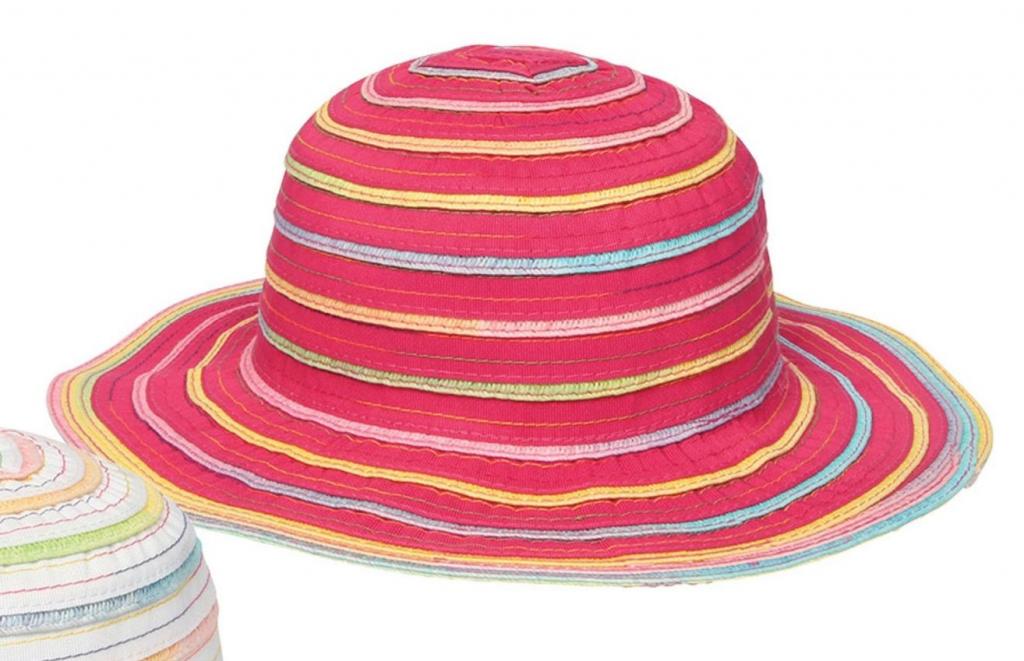 Bartleby Wear HC323X  BKHC323XP Pink Striped Ribbon Hat (50-54cm)
