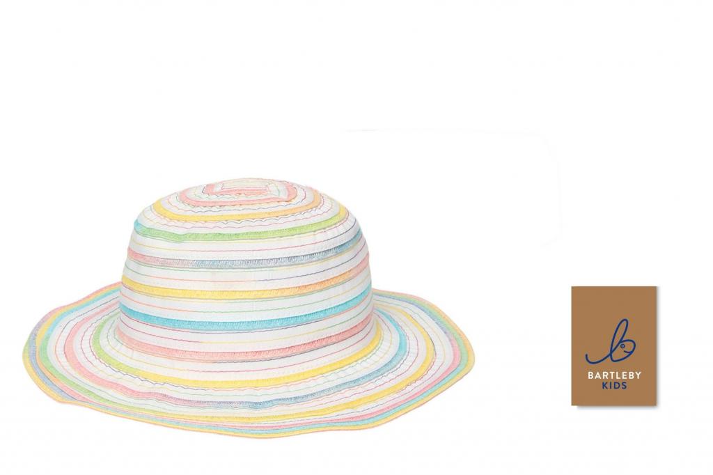 Bartleby Wear HC323X  BKHC323Xa White Striped Ribbon Hat (50-54cm)