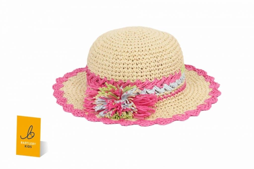 Bartleby Kids Wear HC484X 5060568882383 BKHC484X Crochet Hat with Flower (50-54cm)