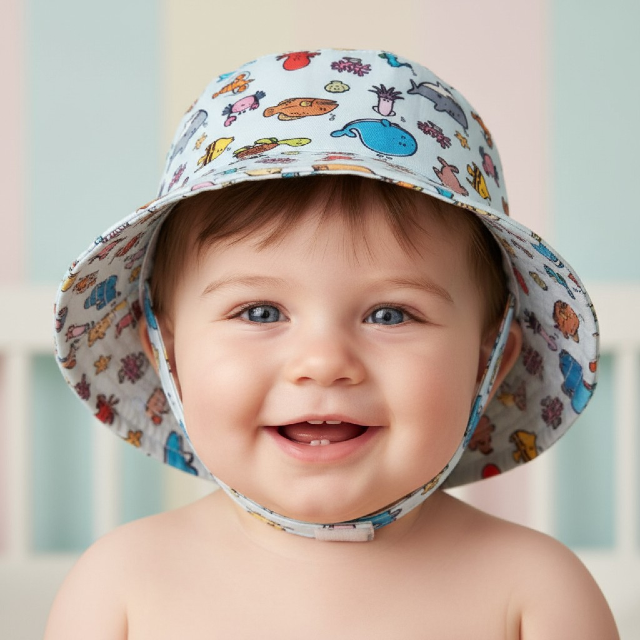 Bartleby Kids Wear  5060568882727 BKHC521X Sealife Hat (44-48cm)