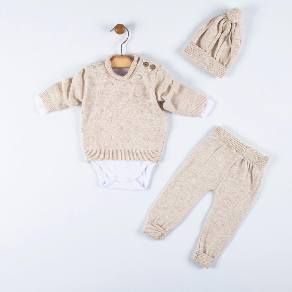 Babymy 4030 * BM4030-Bi Knitted set and vest(3-12 months)
