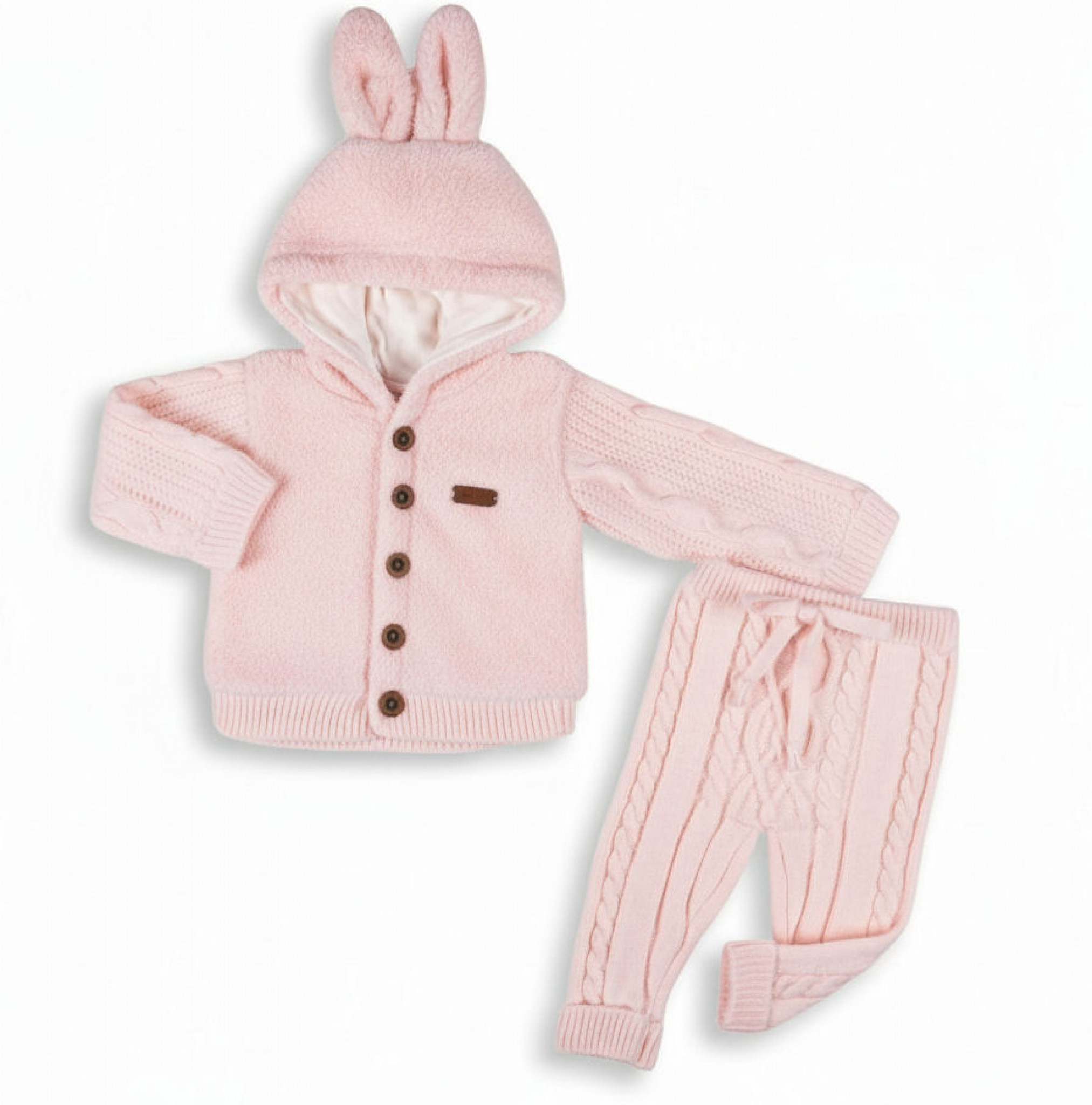 Babymy  * BM4060-P Sherpa and Knit Outfit ( 6-12 months)