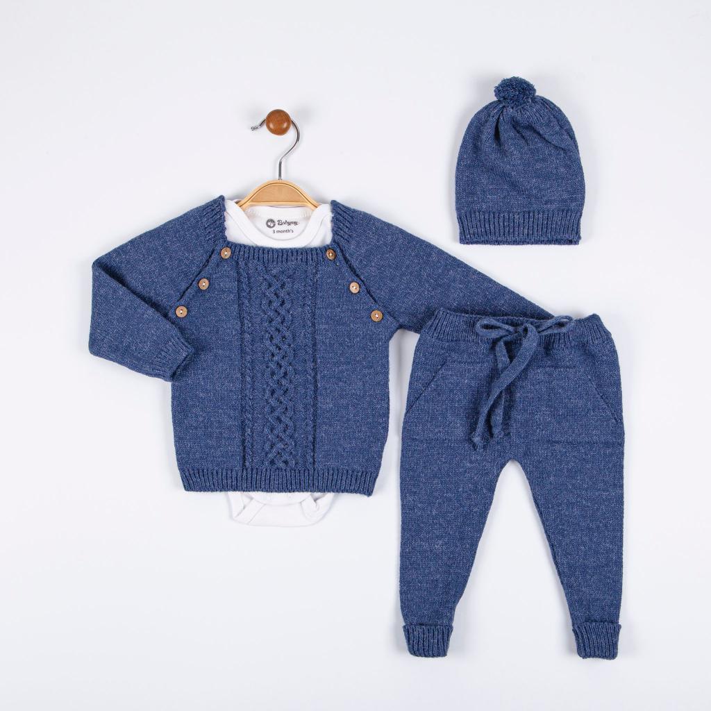 Babymy 4030 * BM4084-SB Knitted set and vest(3-12 months)