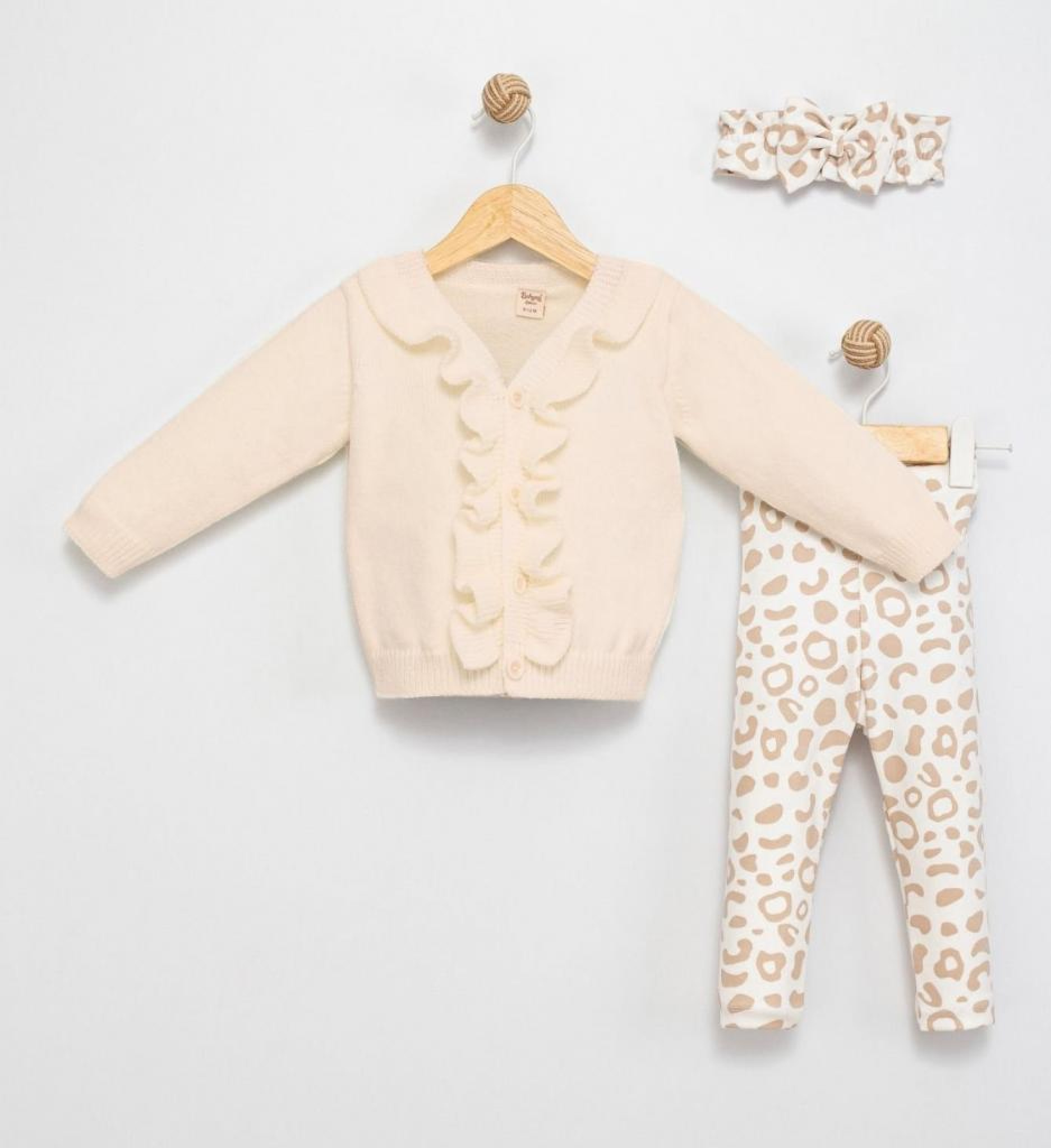Babymy  * BM4132BIS Leopard Knit set( 6-36 months)