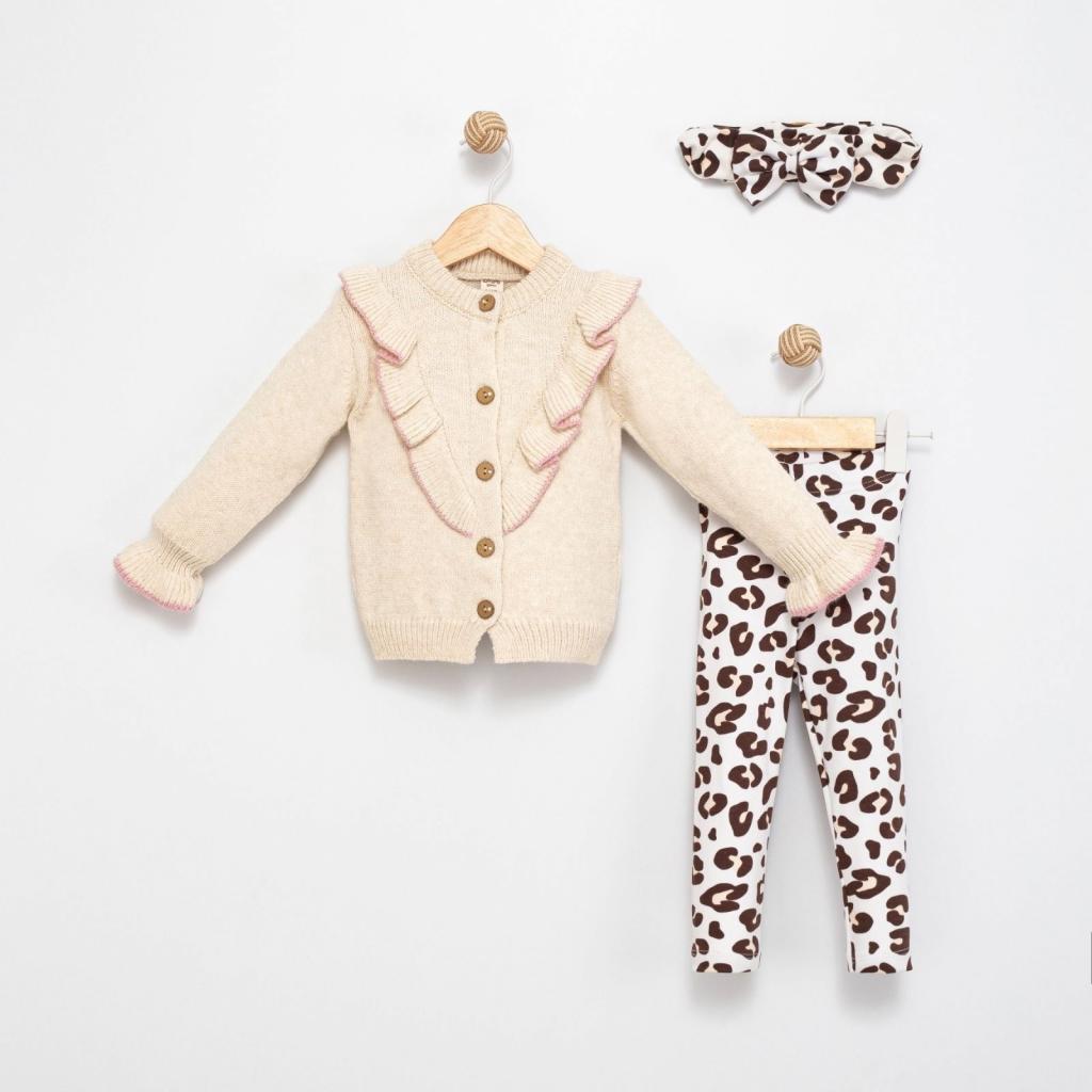 Babymy  * BM41340-BIS Leopard Knit set( 6-36 months)
