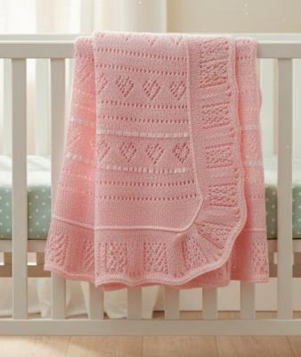 BO5166-P  Crochet Shawl Pink 