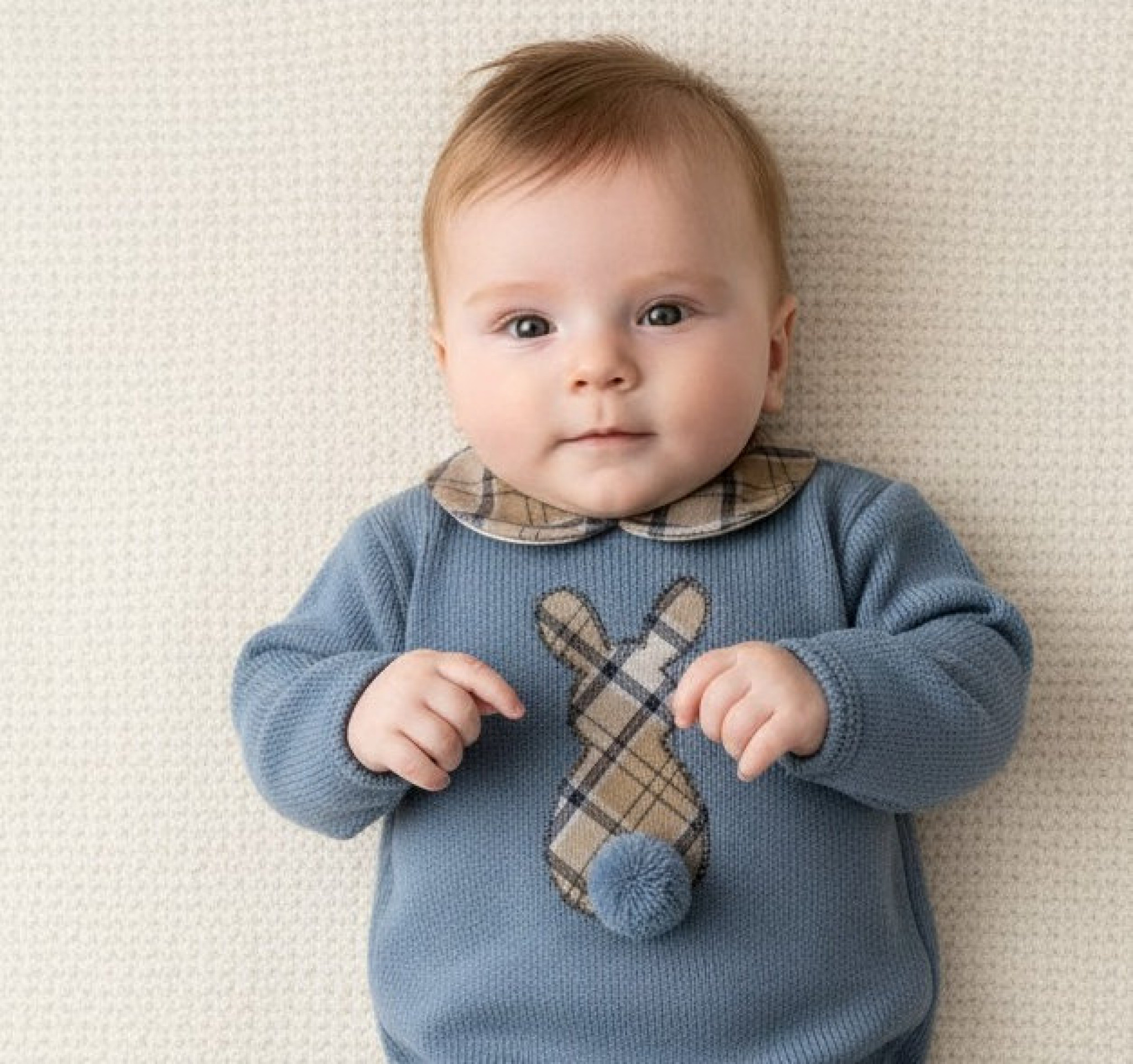 Bee Bo MC8014 All sizes = 5029711150540 BO8014-B Tartan "Bunny" Romper (0-9 months)