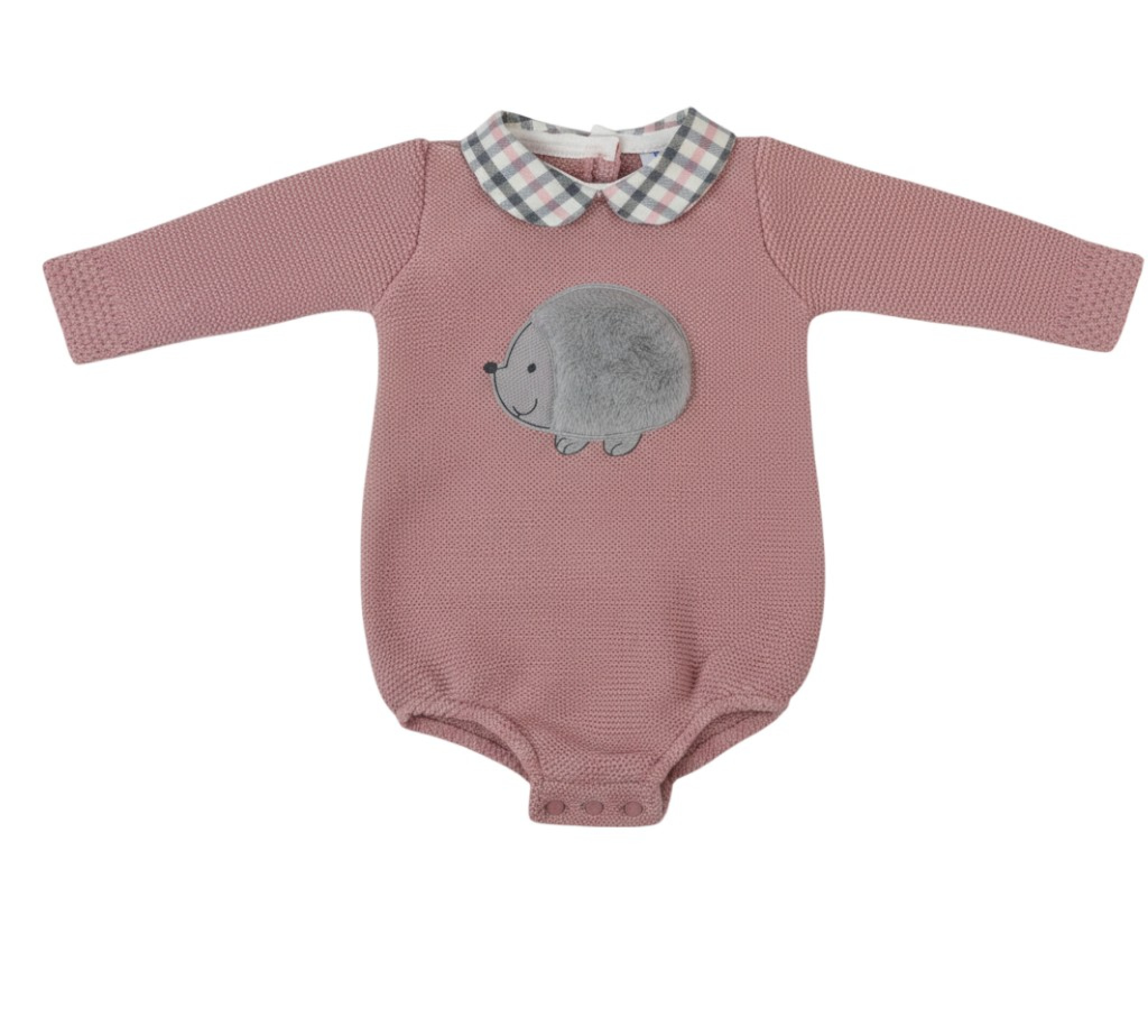 Bee Bo MC8020 All sizes = 5029711150489 BO8020DP Hedgehog Romper (0-9 months)