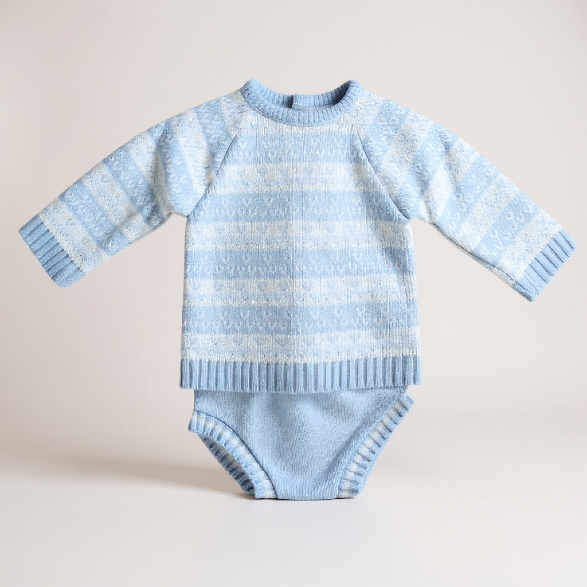 Bee Bo MC8044 All sizes = 5029711150588 BO8044-S Striped Knit Jam Pant Set (0-9 months)
