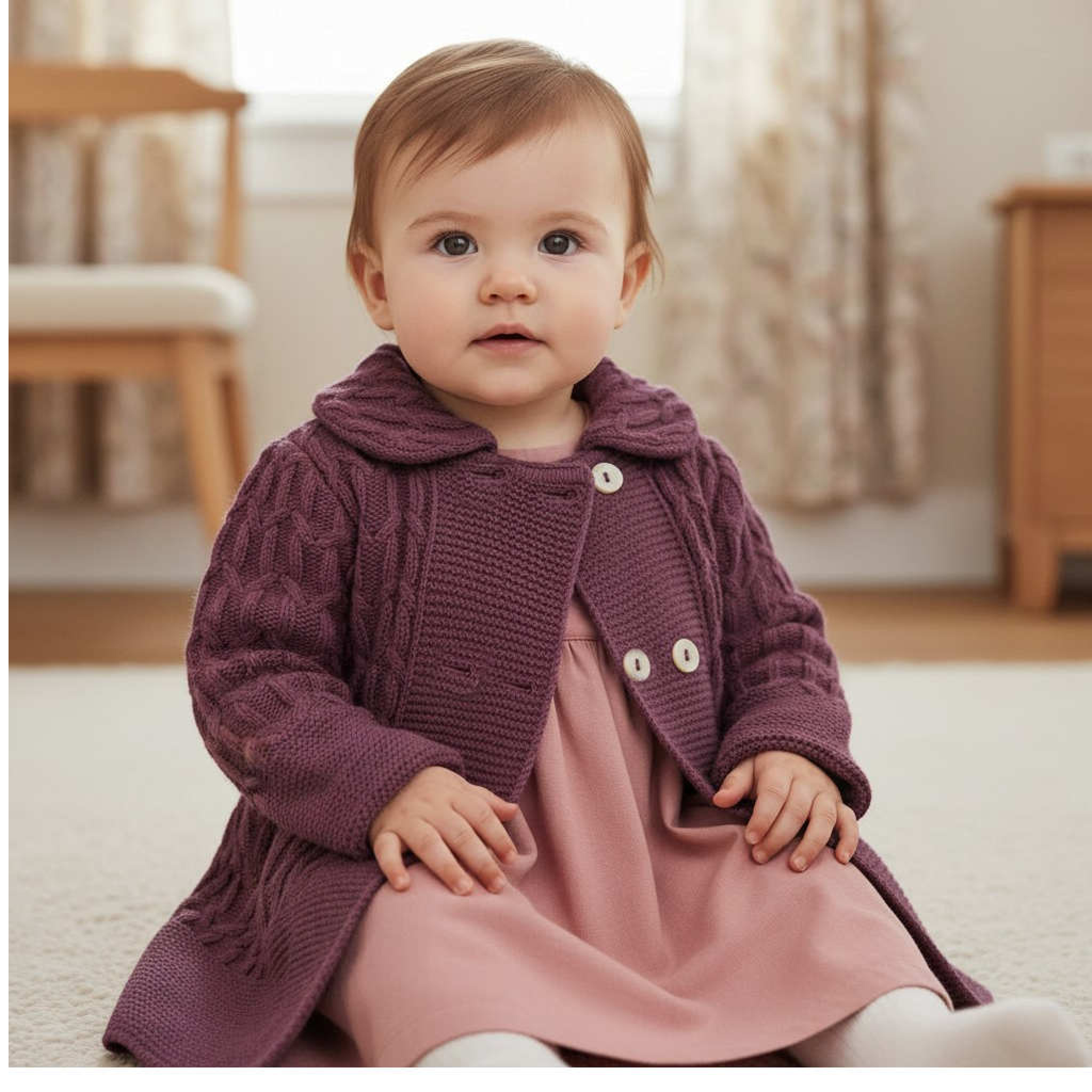 Bee Bo MC8059 All sizes = 5029711150632 BO8059DP Matinee Cardigan Spanish Style (3-18 months)