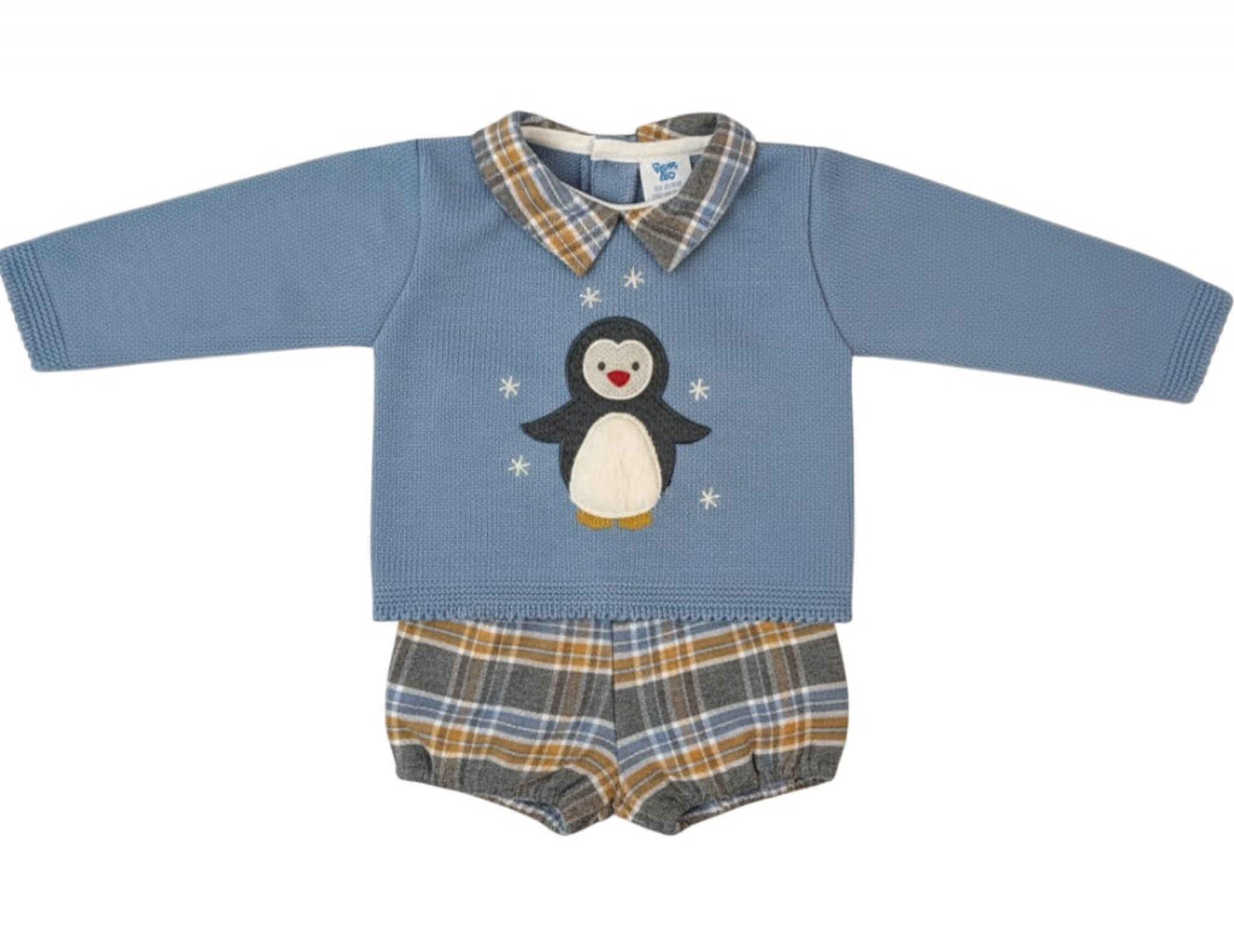 Bee Bo MC8063 All sizes = 5029711150557 BO8063B Brushed Tartan Jam Pant "Penguin" Set (0-9 months)