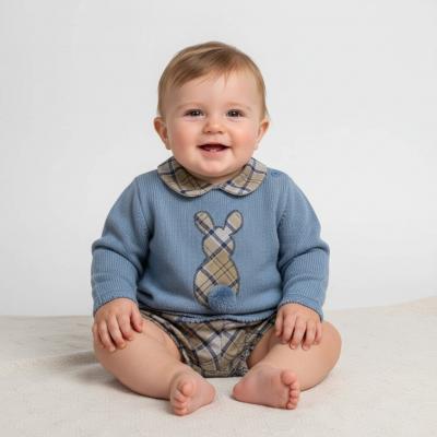 BO8064B Tartan Jam Pant "Bunny" Set ( 0-9 months)