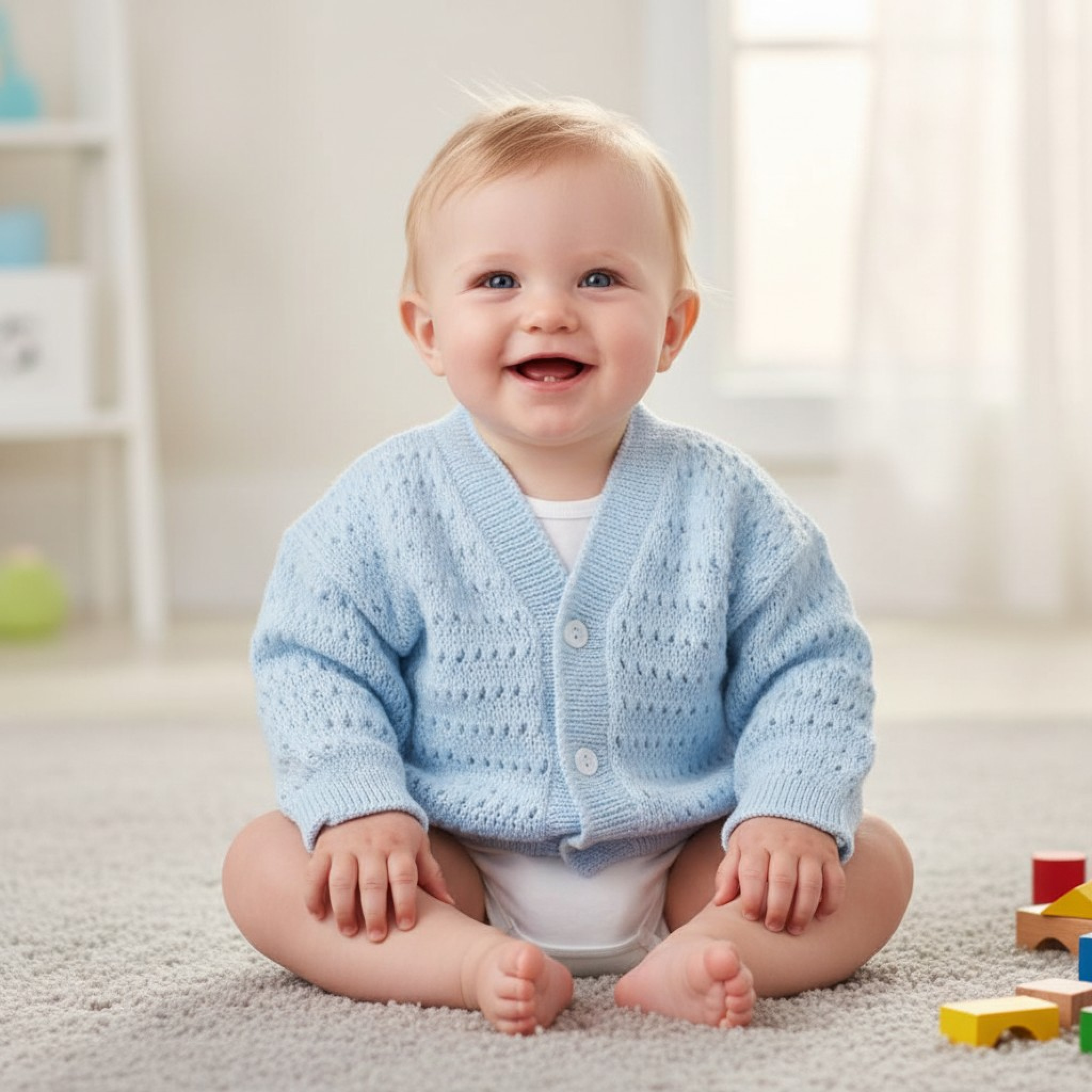 Bee Bo  5029711160488 BOC2-S Sky Cardigan (0-12 months)